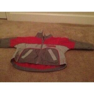 Wilson Toddler Boys Red Gray Full Zip Windbreaker Track Jacket Size 12 Months
